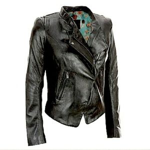 Black Rivet genuine leather jacket
